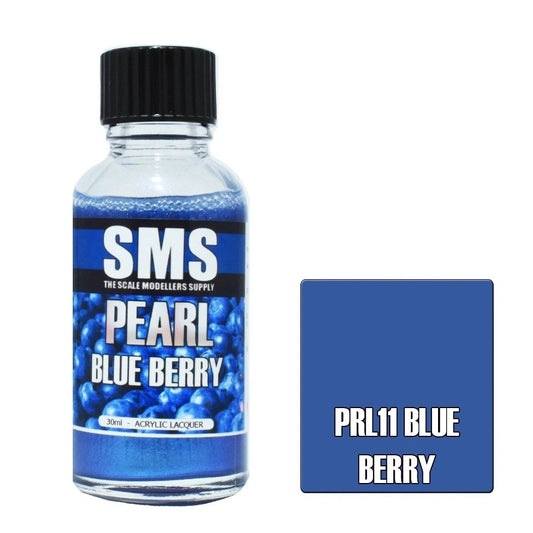 SMS Pearl Acrylic Lacquer Colour Blue Berry PRL11