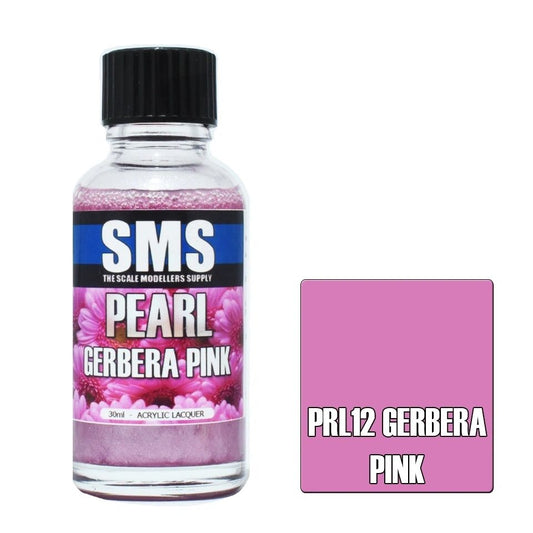 SMS Pearl Acrylic Lacquer Colour Gerbera Pink PRL12