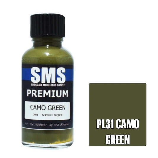 SMS Premium Acrylic Lacquer Colour Camo Green FS34088 PL31