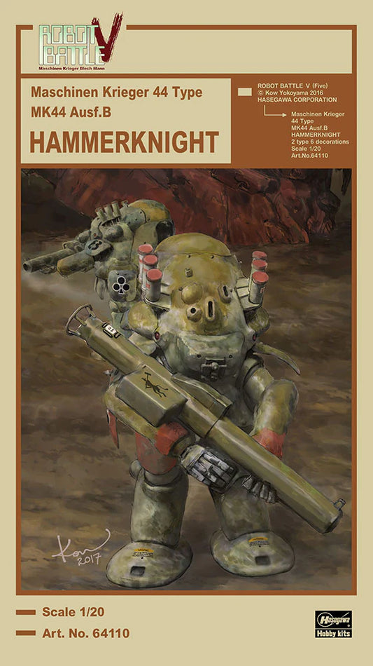 Hasegawa 1/20 ROBOT BATTLE V Maschinen Krieger 44 Type MK44 Ausf.B HAMMERKNIGHT H64110