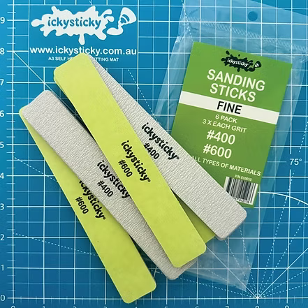 Ickysticky Sanding Sticks FINE – #400 / #600 (6pce) 610610