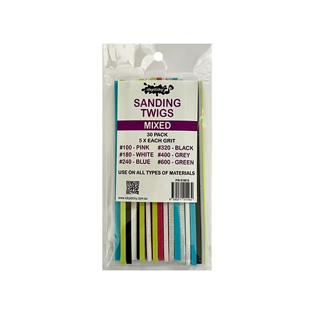 Ickysticky Sanding Twigs  MIXED – 5 X EACH GRIT #100/180/240/320/400/600 (30pce) 610616