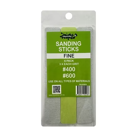 Ickysticky Sanding Sticks FINE – #400 / #600 (6pce) 610610