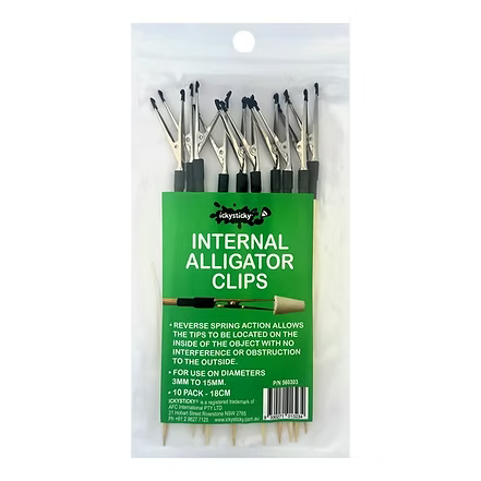 Ickysticky Alligator Clips INTERNAL (10pce) 560303