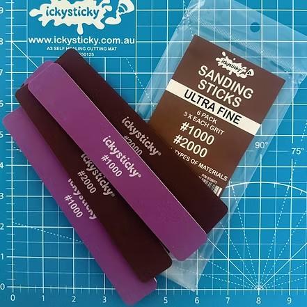 Ickysticky Sanding Sticks ULTRA FINE - #1000 / #2000 (6pce) 610611