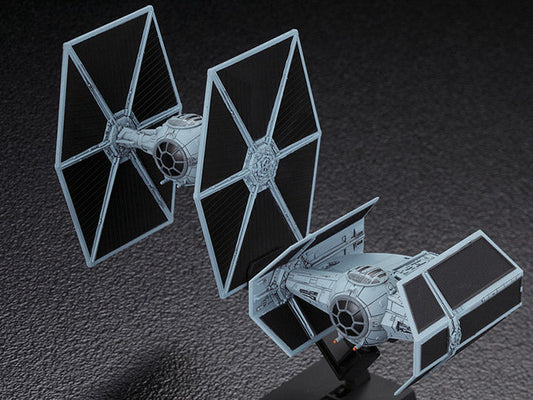 Bandai STAR WARS VEHICLE MODEL 007 TIE ADVANCED x 1 and FIGHTER SET G5064110