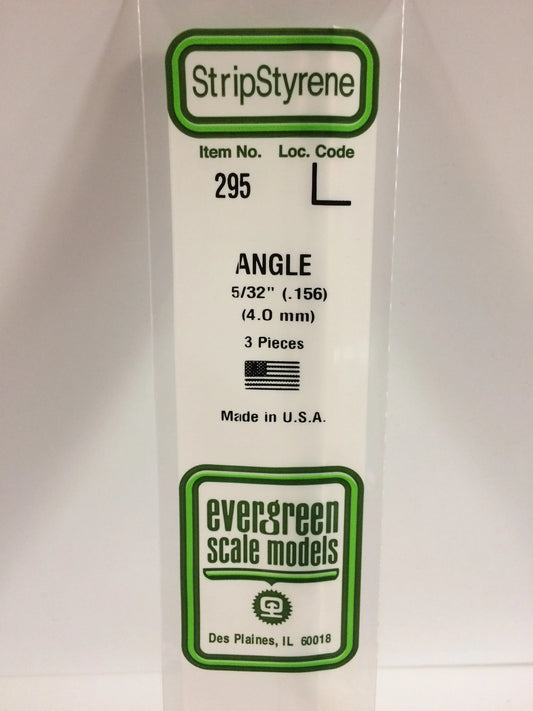 Evergreen White Polystyrene 90° Angle 0.156" / 4.0mm x 35cm (3pce) 295