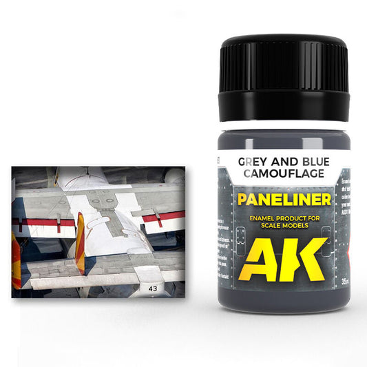 AK Interactive Enamel Paint Paneliner GREY and BLUE CAMOUFLAGE 35ml AK2072