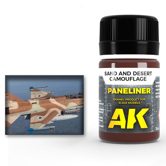 AK Interactive Enamel Paint Paneliner SAND and DESERT CAMOUFLAGE 35ml AK2073