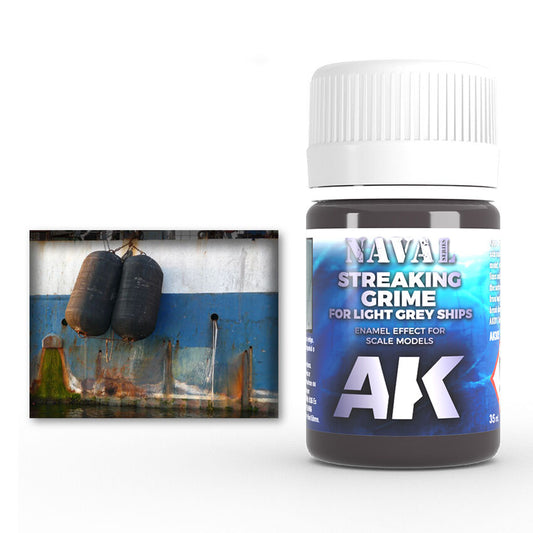 AK Interactive Enamel Naval STREAKING GRIME for LIGHT GREY SHIPS 35ml AK305