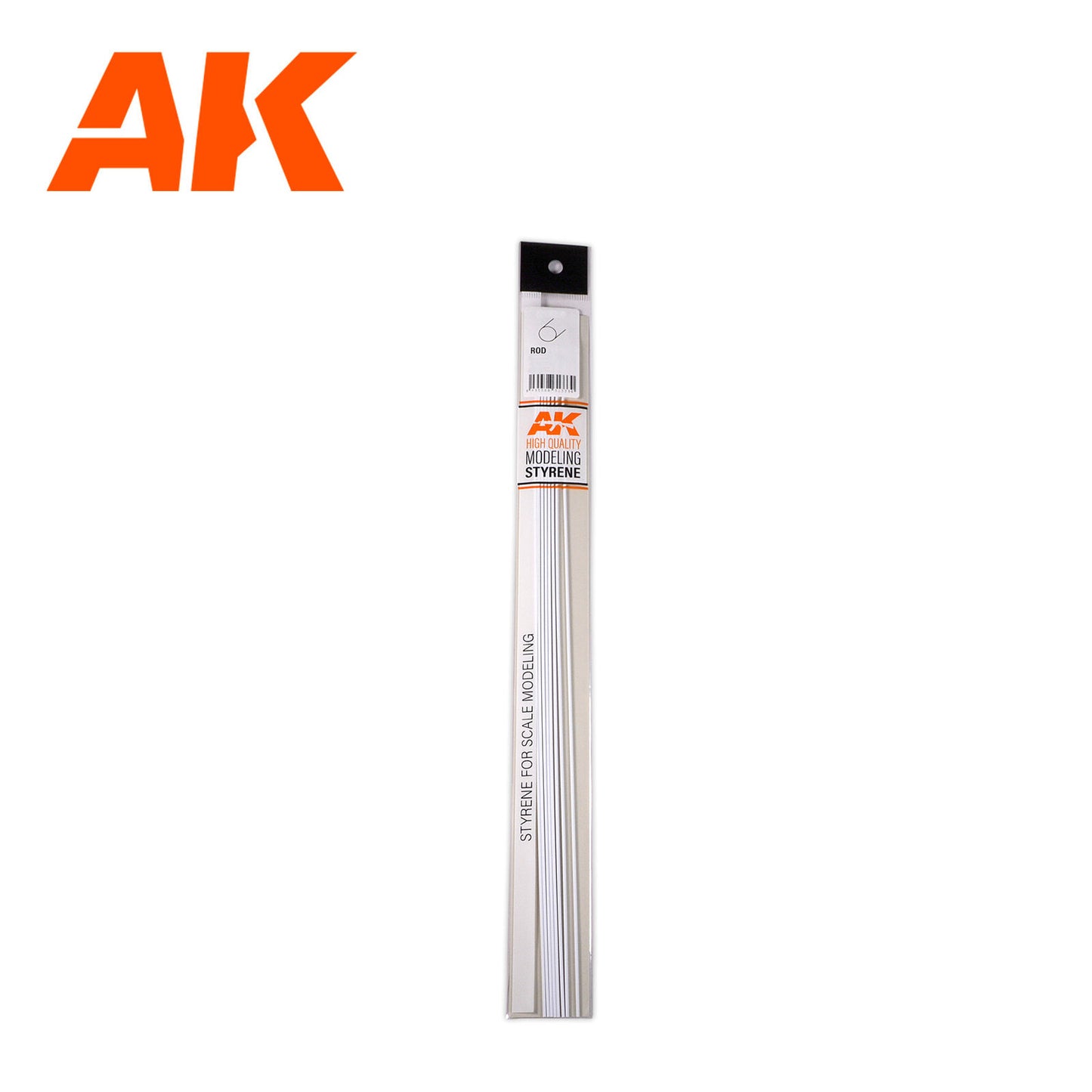 AK Interactive Styrene Rod 1.5 diameter x 350mm (pack of 8) AK6539