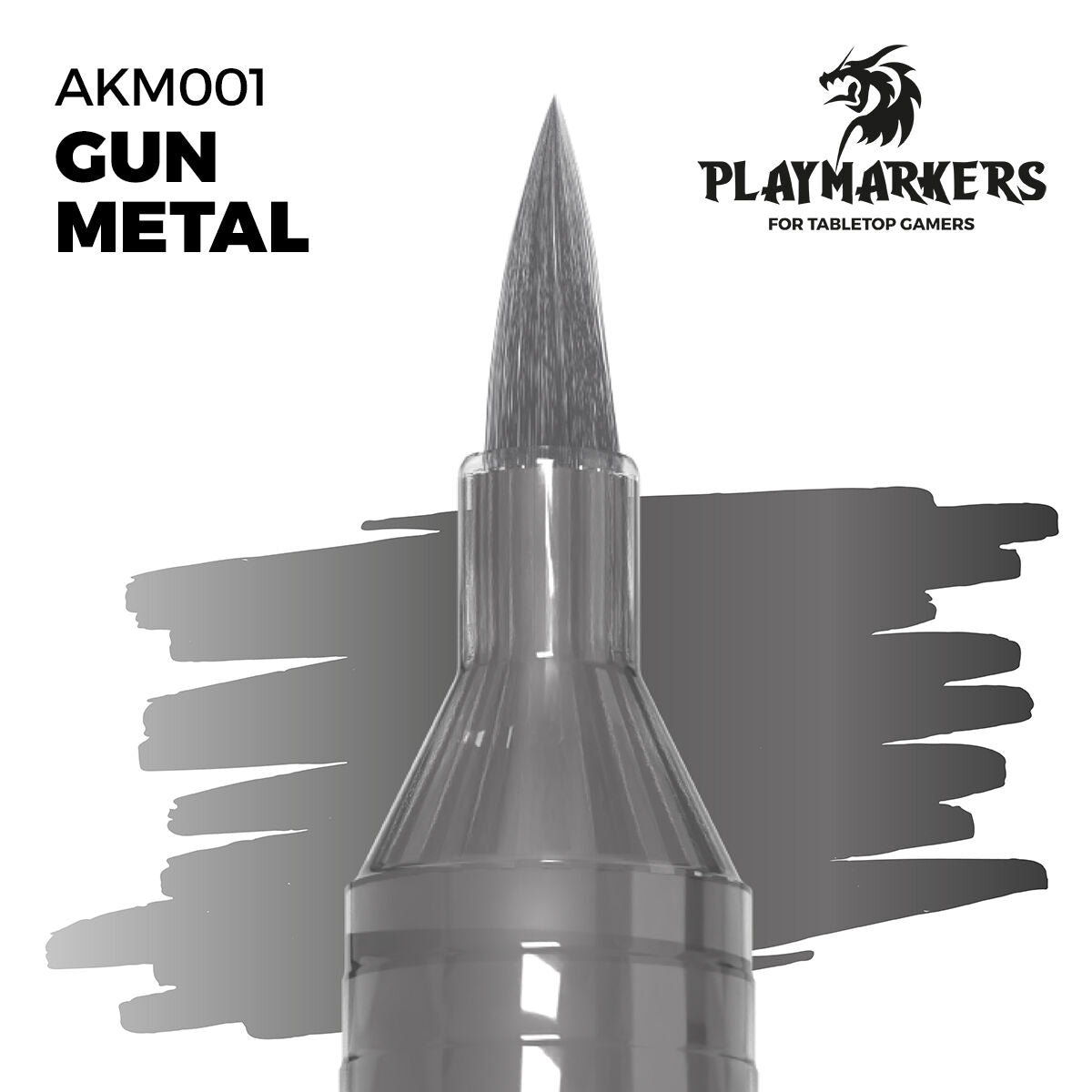 AK Interactive Playmarkers Acrylic Paint Marker GUN METAL AKM001