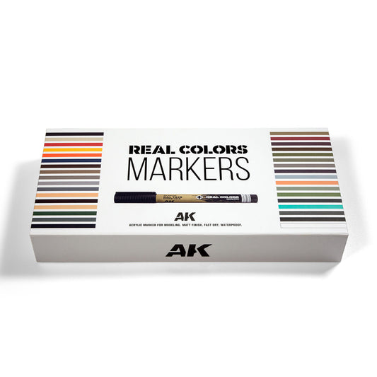 AK Interactive Real Colors Markers Deluxe Case: Acrylic Paint Markers AKRCM150