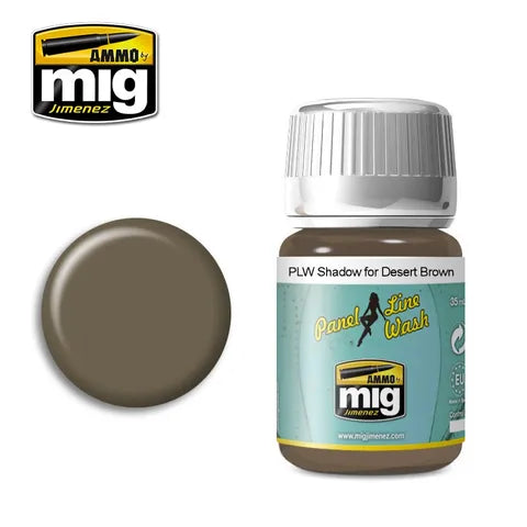 AMMO PANEL LINE WASH SHADOW FOR DESERT BROWN 35ML AMIG1621