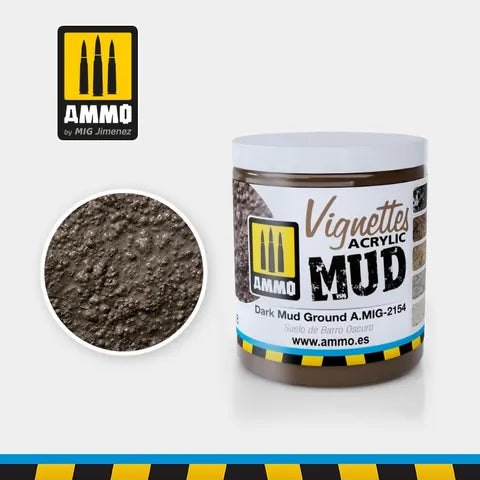 AMMO Vignettes Acrylic Mud DARK MUD GROUND 100ml AMIG2154