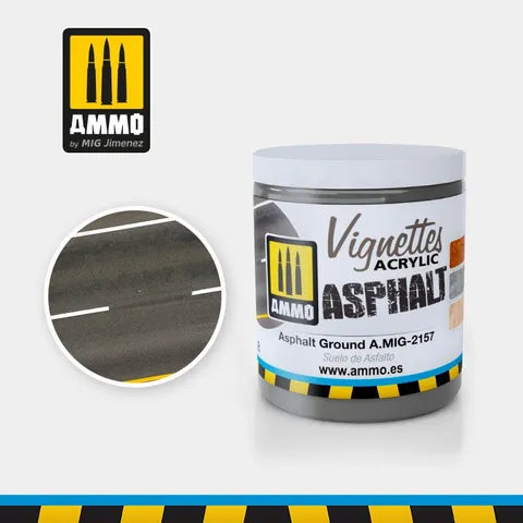 AMMO Vignettes Acrylic Ground ASPHALT TEXTURE 100ml AMIG2157