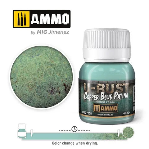 AMMO U-RUST- COPPER BLUE PATINA 40ML AMIG2255