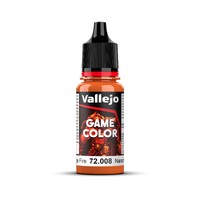 Vallejo Game Colour Acrylic Paint ORANGE FIRE 18ml 72.008