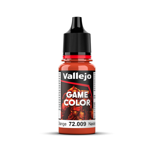 Vallejo Game Colour Acrylic Paint HOT ORANGE 18ml 72.009