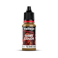 Vallejo Game Colour Acrylic Paint LEATHER BROWN 18ml 72.040
