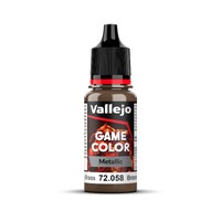 Vallejo Game Colour Metal Acrylic Paint BRASSY BRASS 18ml 72.058
