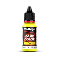 Vallejo Game Colour Fluorescent Acrylic Paint YELLOW 18ml 72.103
