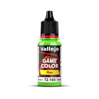 Vallejo Game Colour Fluorescent Acrylic Paint GREEN 18ml 72.104