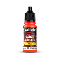 Vallejo Game Colour Fluorescent Acrylic Paint ORANGE 18ml 72.156