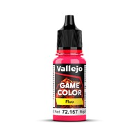Vallejo Game Colour Fluorescent Acrylic Paint RED 18ml 72.157
