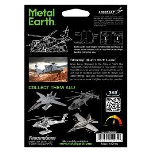 Metal Earth BLACK HAWK FCMM-BH