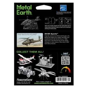 Metal Earth BOEING AH-64 APACHE FCMM-BA