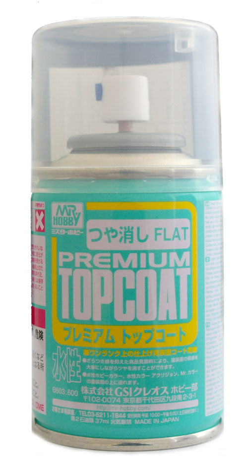 Mr Hobby (Gunze) Mr Premium Topcoat Spray FLAT CLEAR 88ml B603