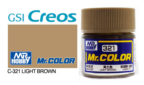 Mr Hobby (Gunze) Aqueous Semi Gloss LIGHT BROWN 10ml H321