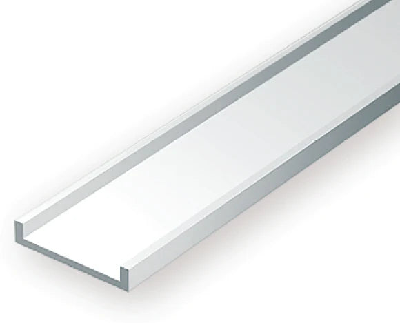 Evergreen White Polystyrene Channel 0.080" / 2.0mm x 35cm (4pce) 262