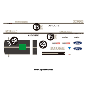 DDA 1:24 #65E XY Ford Bathurst Decal Kit w/Roll Cage DDAAC016