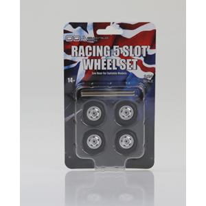 DDA 1:24 Set of 4 x Racing 5 Slot Wheels w/Tyres & Axles DDAW008
