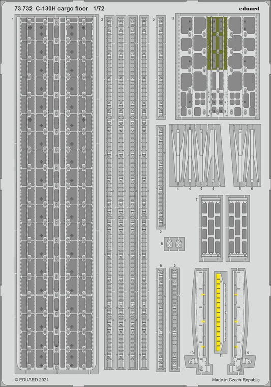 Eduard Photo etched parts 1/72 C-130H Cargo Floor 73732