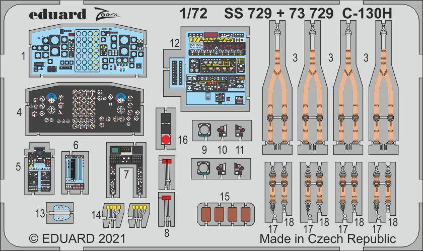 Eduard Photo etched parts 1/72 C-130H SS729