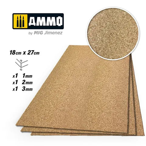 Ammo Create CORK FINE GRAIN MIX (1-3mm) 3pc AMIG8838