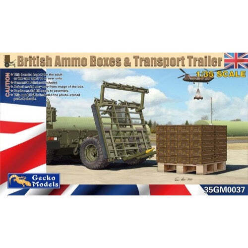 Gecko 1/35 British Ammo Boxes & Trailer 35GM0037