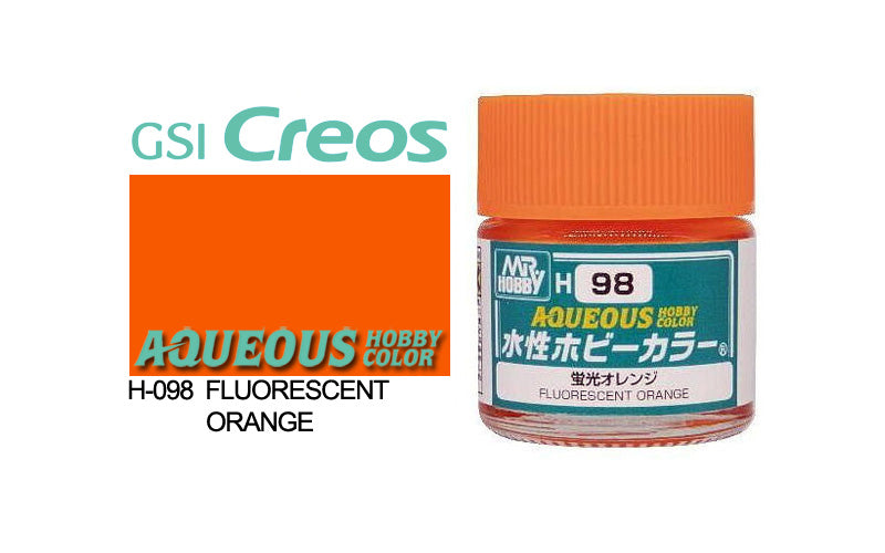 Mr Hobby (Gunze) Aqueous FLUORESCENT ORANGE 10ml H098