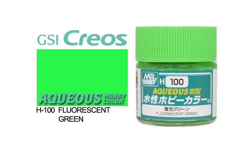 Mr Hobby (Gunze) Aqueous FLUORESCENT GREEN 10ml H100