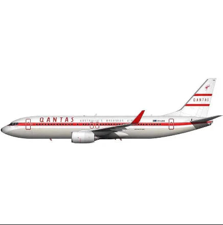 Hasegawa 1/200 ANA B737-800 with Retro QANTAS Decals H10737AU