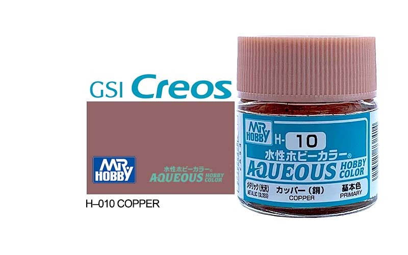 Mr Hobby (Gunze) Aqueous Gloss Metallic COPPER 10ml H010