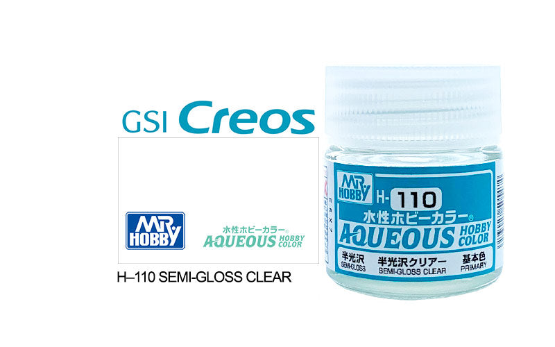 Mr Hobby (Gunze) Aqueous Semi Gloss CLEAR 10ml H110