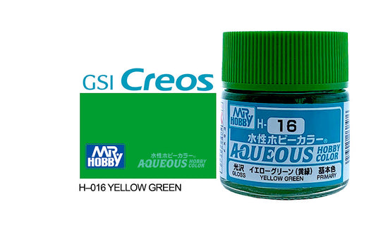 Mr Hobby (Gunze) Aqueous Semi Gloss YELLOW GREEN 10ml H016