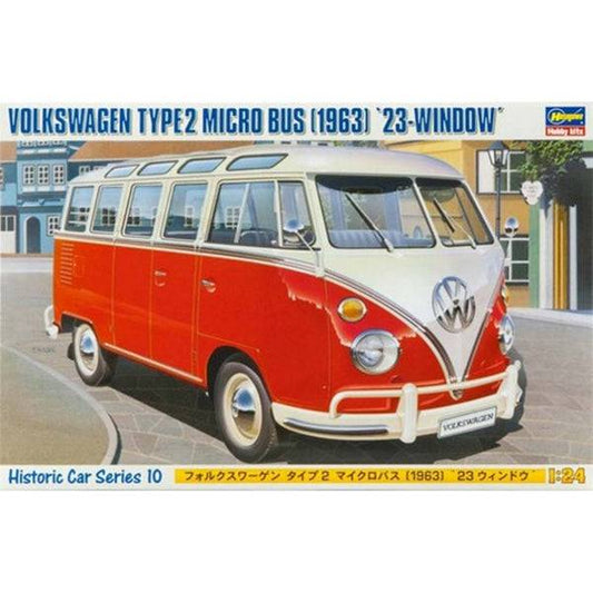 Hasegawa 1/24 VOLKSWAGEN TYPE 2 MICRO BUS - 1963 - 23-WINDOW H21210