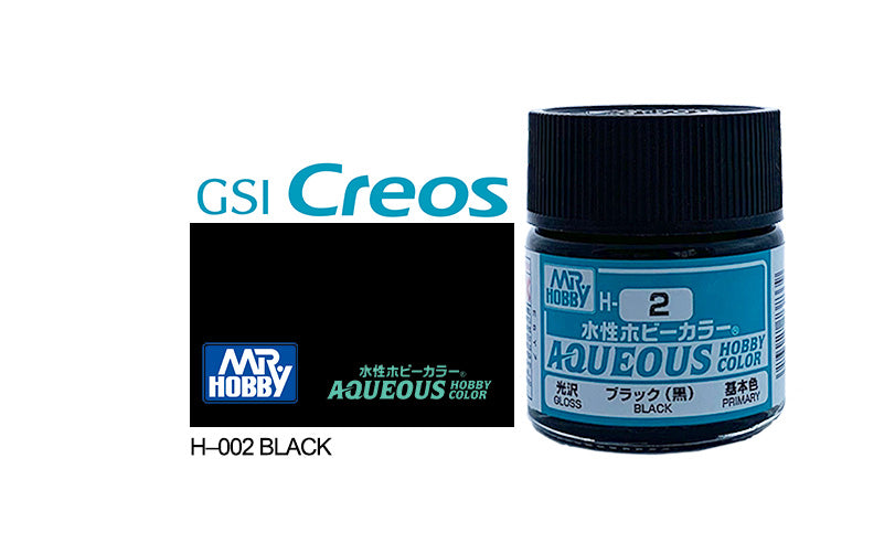 Mr Hobby (Gunze) Aqueous Gloss BLACK 10ml H002