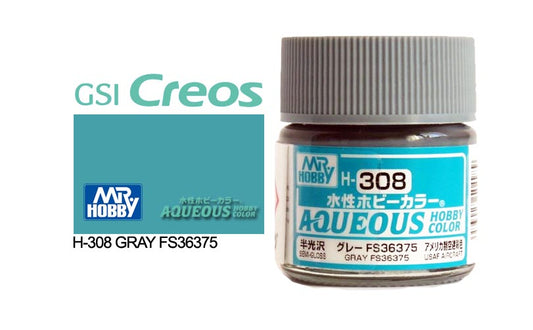 Mr Hobby (Gunze) Aqueous Semi Gloss GREY FS 36375 10ml H308