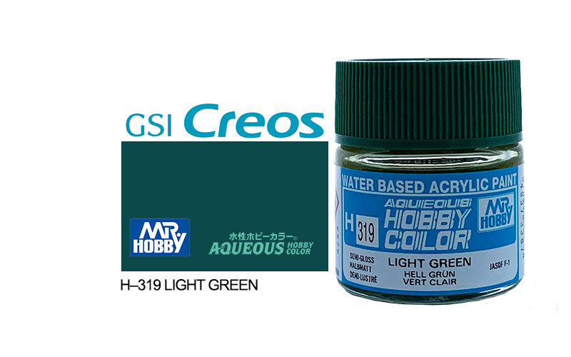 Mr Hobby (Gunze) Aqueous Semi Gloss LIGHT GREEN 10ml H319